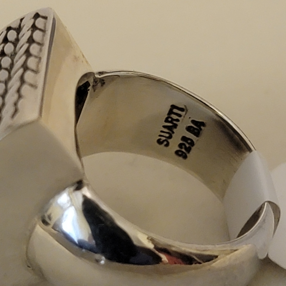 Heavy Sterling Silver Ring Gem